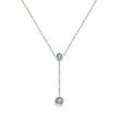 Stainless steel plated 18K rose gold single drill necklace