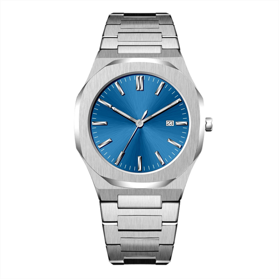 Mens Watch With Calendar Waterproof Quartz Wristwatch