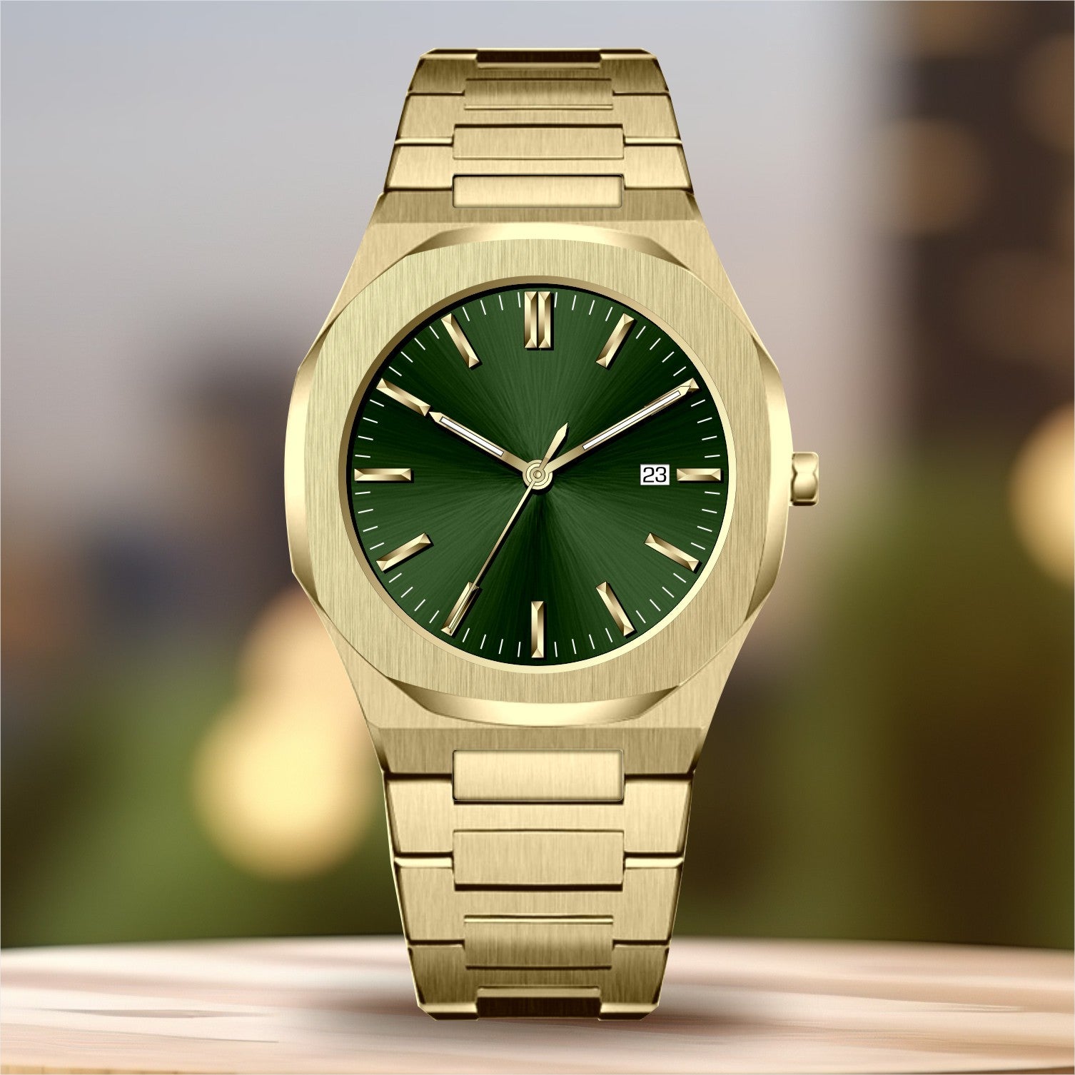 Mens Watch With Calendar Waterproof Quartz Wristwatch