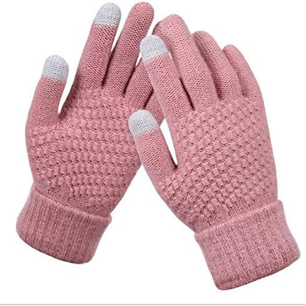 BSLVWG Women'S Winter Touchscreen Gloves - Warm Knit Thermal Gloves for Running