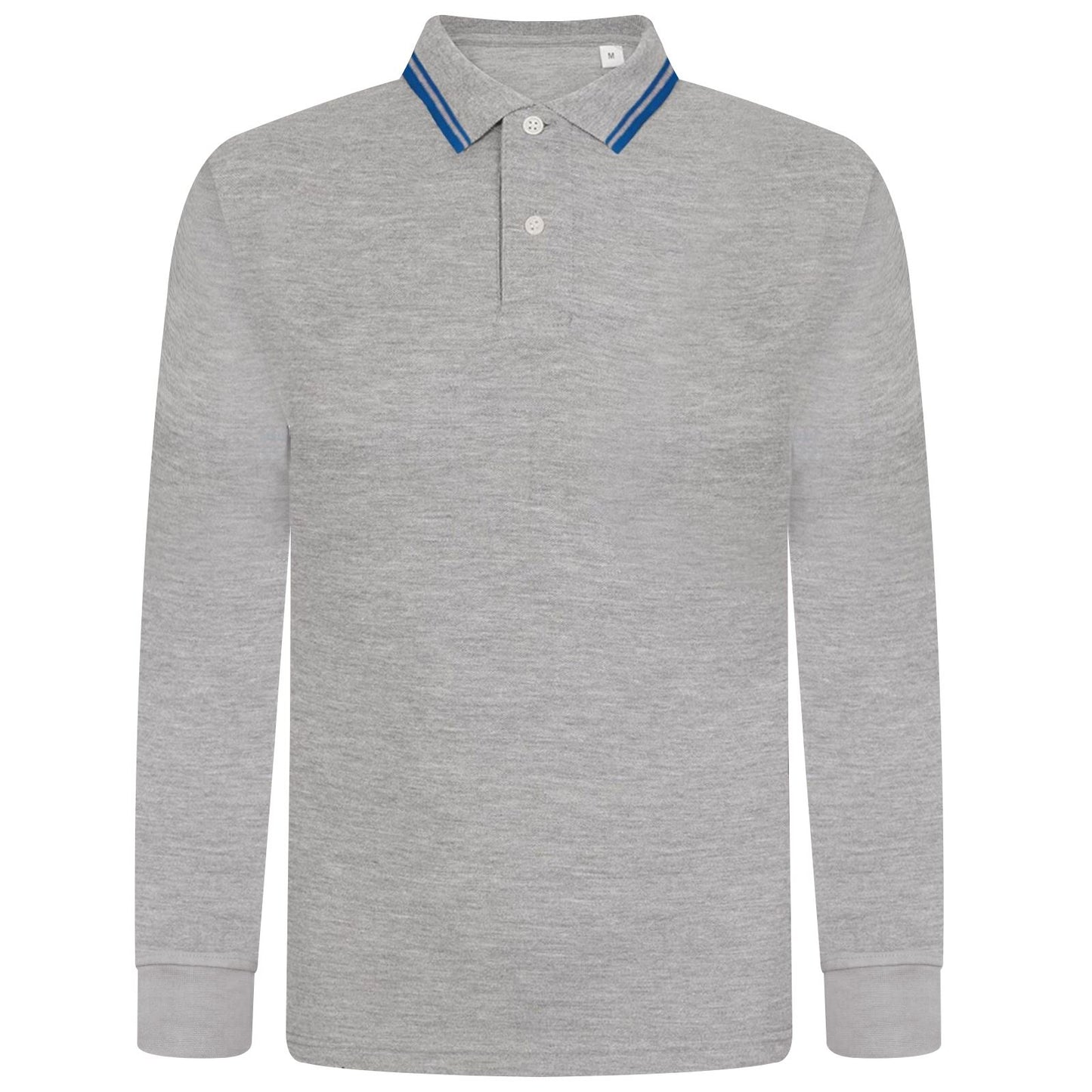 Elevate Your Style with Our Men's Long Sleeve Tipping Pique Polo Shirt - Perfect for Work and Play!