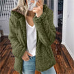 Cozy Winter Plush Hooded Coat for Women - Stylish Zippered Fleece Jacket with Long Sleeves for Autumn/Winter 2025