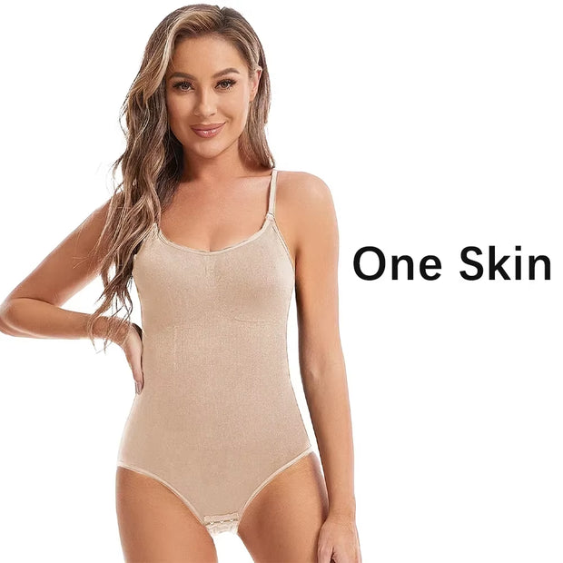 Transform Your Silhouette with Our Women’s Slimming Bodysuit - High Elasticity Open Crotch Full Body Shaper for a Smooth, Flattering Fit