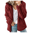 Cozy Winter Plush Hooded Coat for Women - Stylish Zippered Fleece Jacket with Long Sleeves for Autumn/Winter 2025