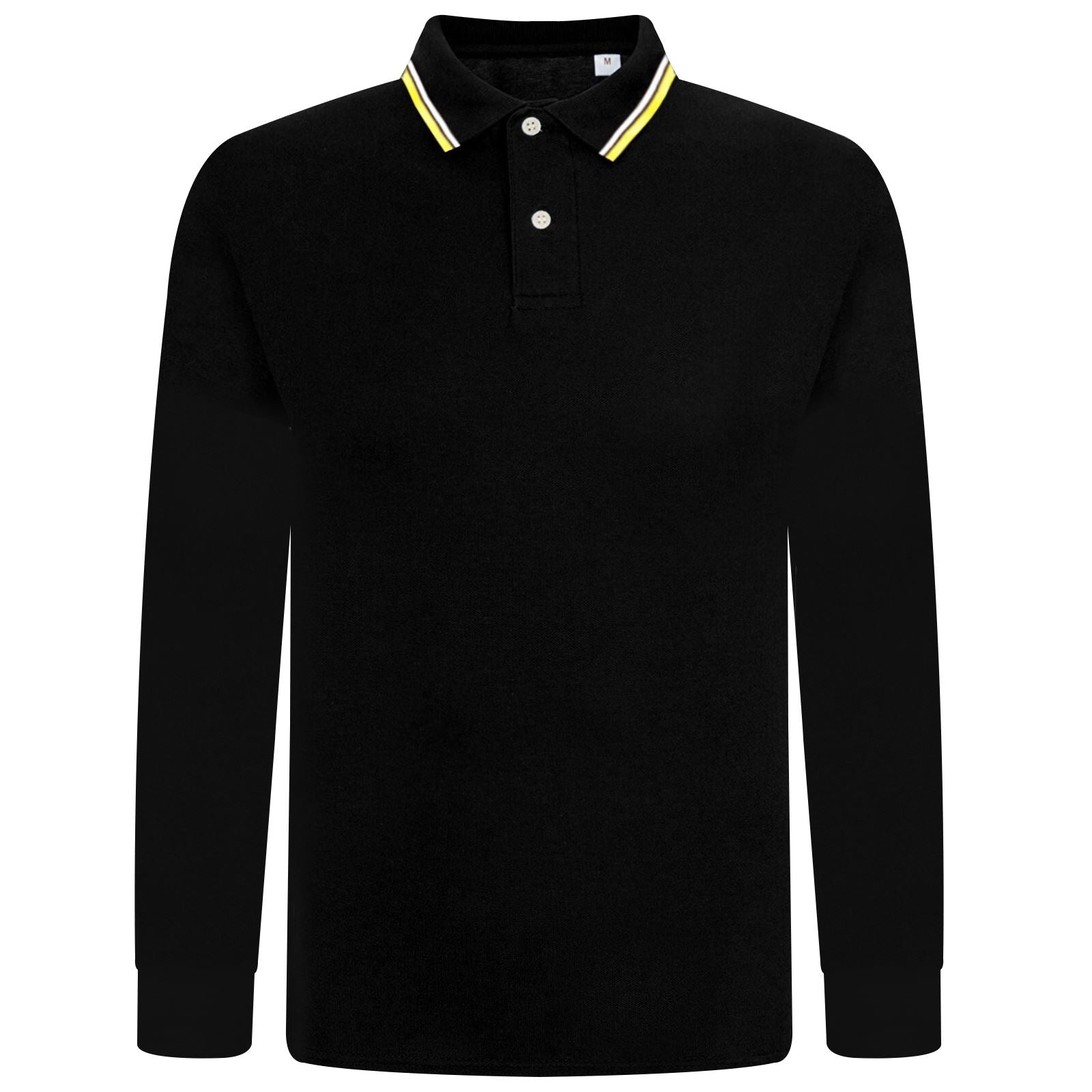 Elevate Your Style with Our Men's Long Sleeve Tipping Pique Polo Shirt - Perfect for Work and Play!
