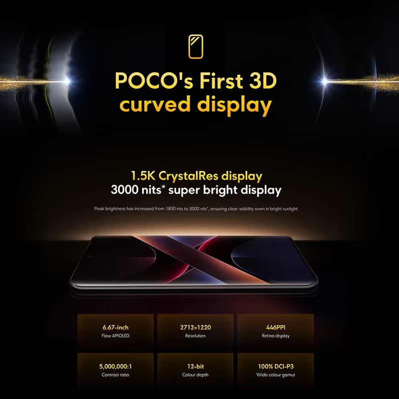 Experience the Power of POCO X7: Global Version Smartphone with Stunning 6.67' AMOLED Curved Display, 50MP Camera, and 45W Turbo Charging!