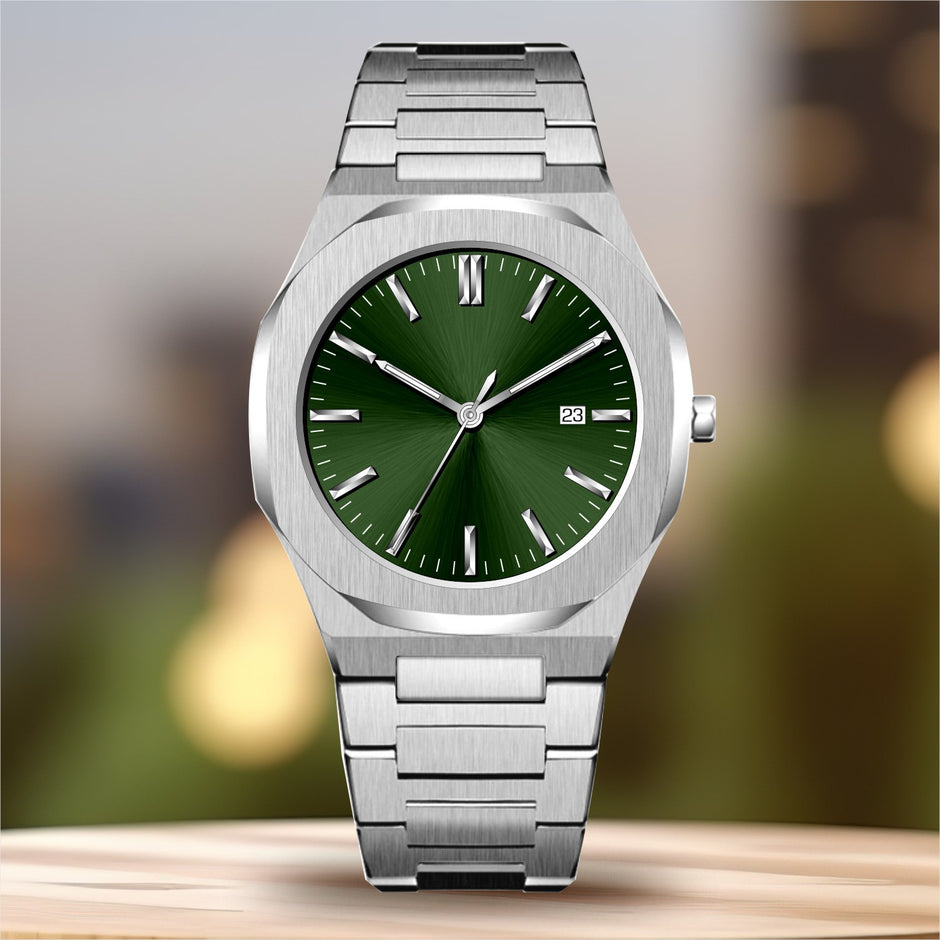 Mens Watch With Calendar Waterproof Quartz Wristwatch