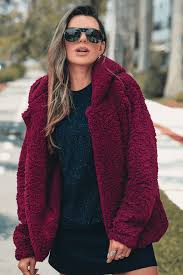 Women's Elegant Hooded Plush Fleece Coat with Zipper - Long Sleeve Winter Jacket for Winter